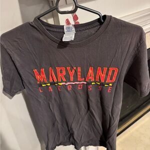 Maryland Lacrosse adult short sleeve tshirt, gray, small